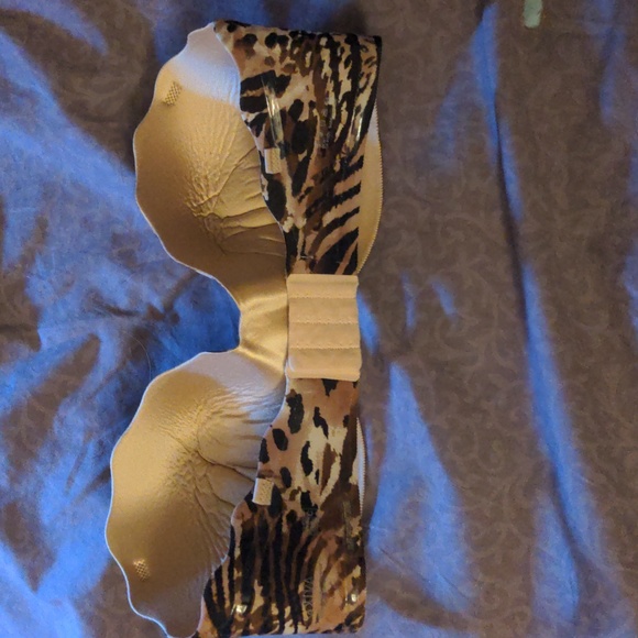 La Senza Strapless Bra C36 Bra Animal Print Cheetah Print Bra 36C - Picture 4 of 16